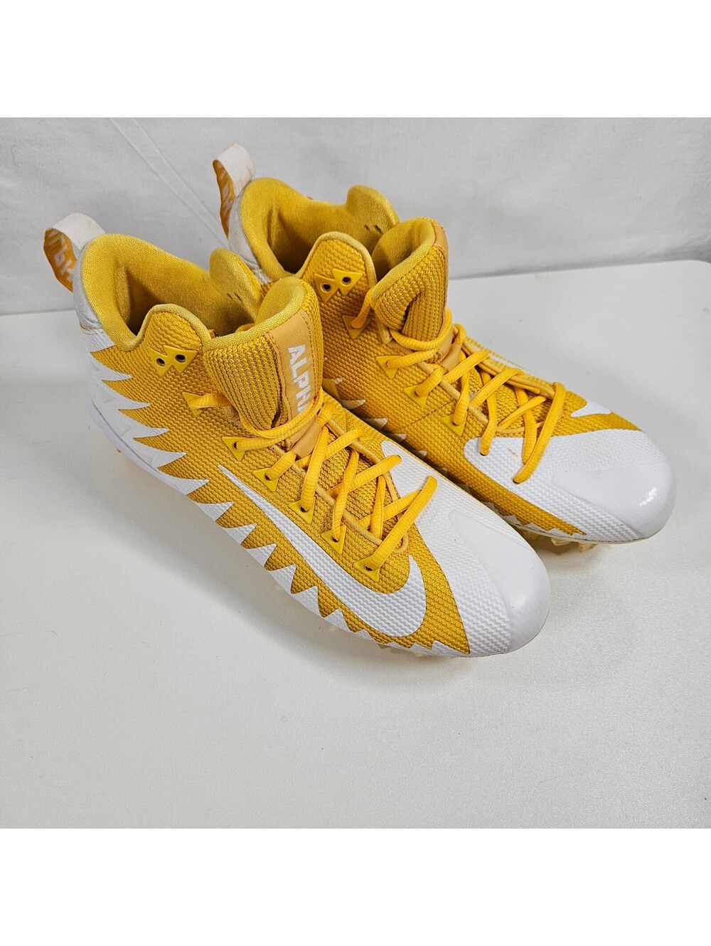 Nike Alpha Menace Pro Mid Football Cleats Mens 9 Varsity Maize White 871451-711